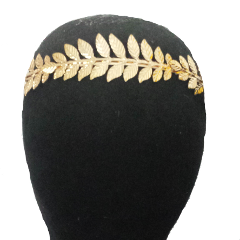 Diadema Laurel . Diadema de latón con hojas de laurel en color dorado. : PVP 6 euros