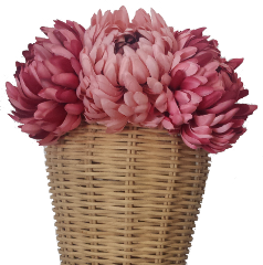 Diadema Milán. Tocado con tres flores en tonos de bourdeos y rosa montado sobre diadema de raso negra. : PVP 32 euros